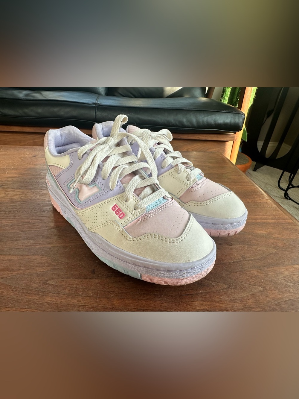New Balance Kids Pastel Pink Lavender Cream 660 Sneakers 5